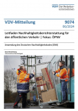 VDV-Mitteilung Nr. 9074 Leitfaden Nachhaltigkeitsberichterstattung für den öffentlichen Verkehr | Fokus: ÖPNV Anwendung des Deutschen Nachhaltigkeitskodex (DNK) [Print]