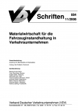 VDV-Schrift 884 Materialwirtschaft für die Fahrzeuginstandhaltung in Verk. [Print]